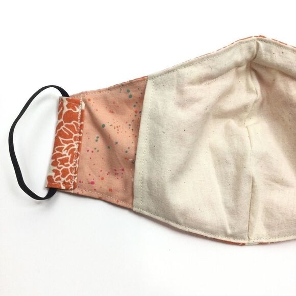 2/$15 - Flower Mask, Orange & Cream Rose Flower Face Mask, Filti Filter - Picture 7 of 15
